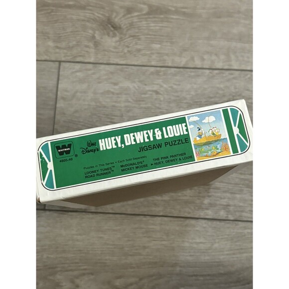 Vintage Walt Disney Huey Dewey & Louie Jigsaw Puzzle Whitman Donald Duck Fishing - Picture 4 of 5